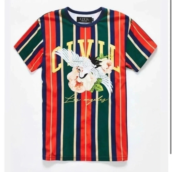 Civil Regime Men’s Glad Stripe Tee - Picture 1 of 7